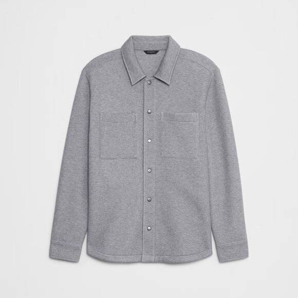 Banana Republic Men's X-Large Gray Snap Closure Shirt Jackets- New with Tags - Picture 2 of 8